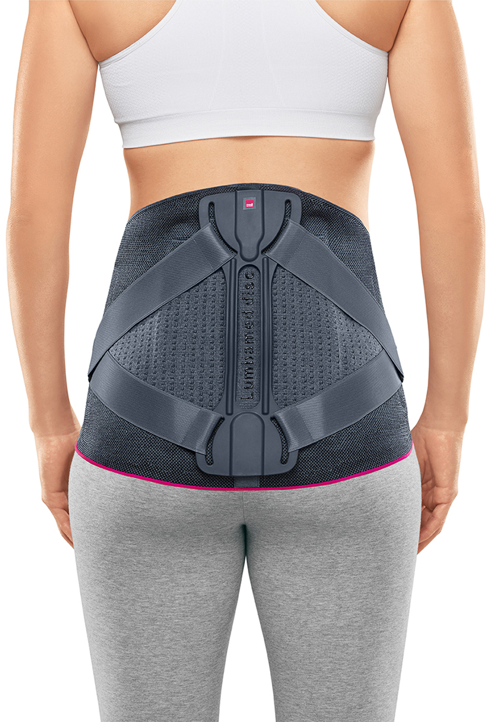 667 -Бандаж-корсет поясничный наборный LUMBAMED DISC - приталенный покрой - серый
