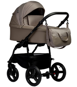 Детская коляска Indigo Impulse Eco 2 в 1 Ie05 т.бежевая кожа/т.бежевый