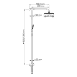 Комплект душевой Wasserkraft серебряный 22,5х57,5х120 см