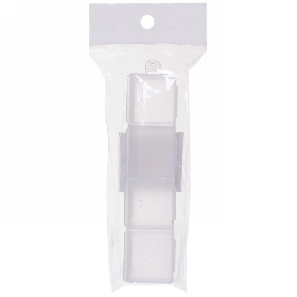 Таблетница - органайзер 4 ячейки «VOSTOKDOM», микс три цвета, 10*2.5*2см