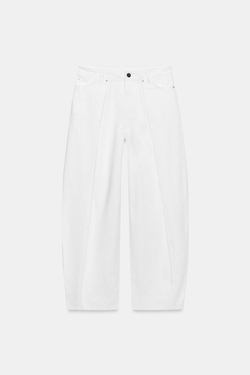 ZARA ДЖИНСЫ Z1975 BARREL WIDE-LEG СО СРЕДНЕЙ ПОСАДКОЙ, БЕЛЫЙ