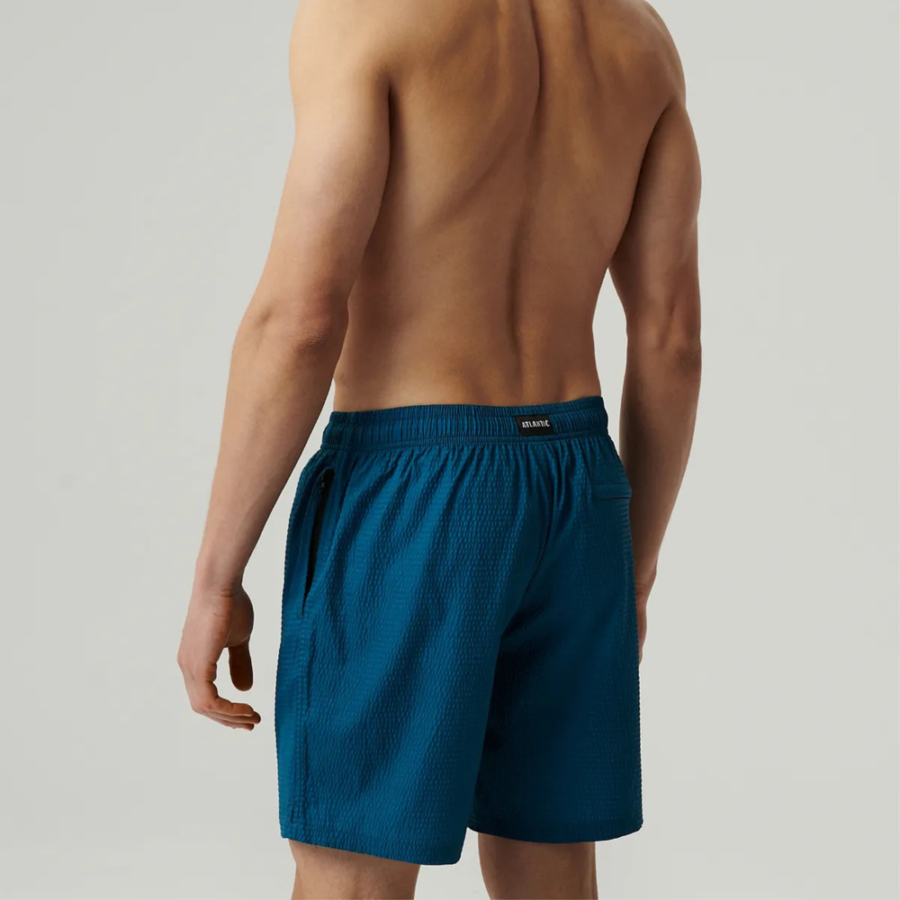 Мужские пляжные шорты зеленые ATLANTIC 4Way Stretch Texture KMB-226