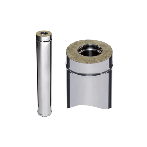 Дымоход Ferrum DN150*210 сэндвич 1000мм 0,8/430 16047
