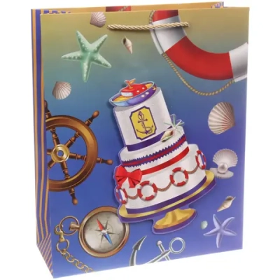 Пакет подарочный «Веселый праздник» 32*26*10 см