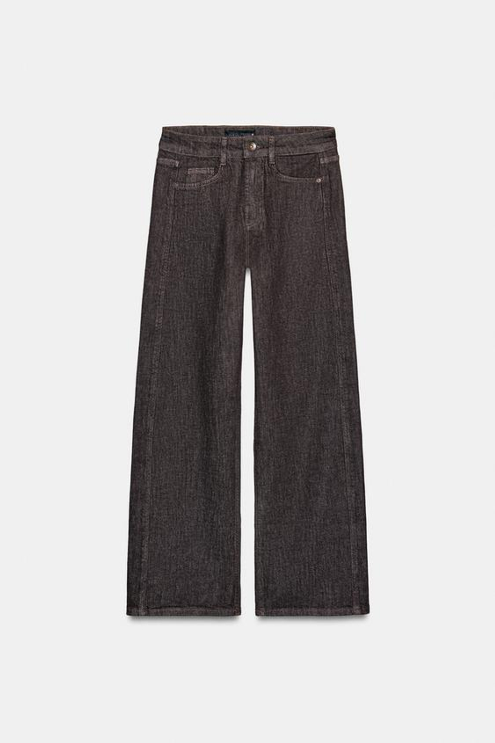 ZARA ДЖИНСЫ Z1975 СВОБОДНОГО ПРЯМОГО КРОЯ СО СРЕДНЕЙ ПОСАДКОЙ, КОРИЧНЕВЫЙ