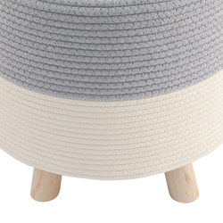 Пуф 40х40см Bergenson Bjorn Devy бежевый/серый