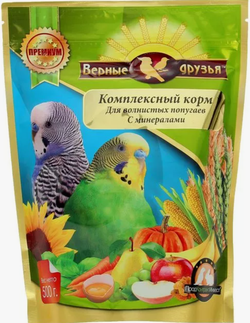 Верные Друзья 500г. корм для волнистых попугаев с минералами