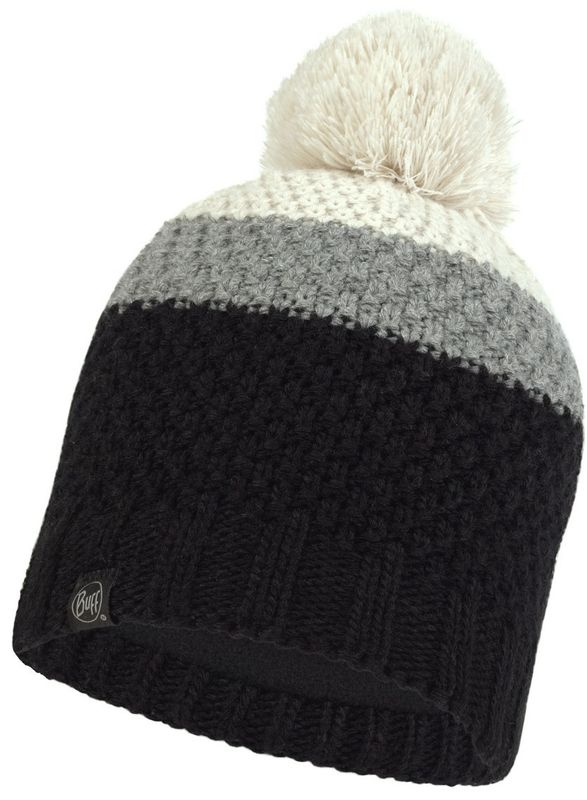 Шапка вязаная с флисом Buff Hat Knitted Polar Jav Black Фото 1
