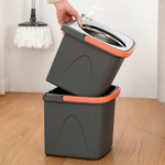 Набор для уборки: ведро 9л с отжимом, швабра с рукояткой 130см, насадка, LV-A03