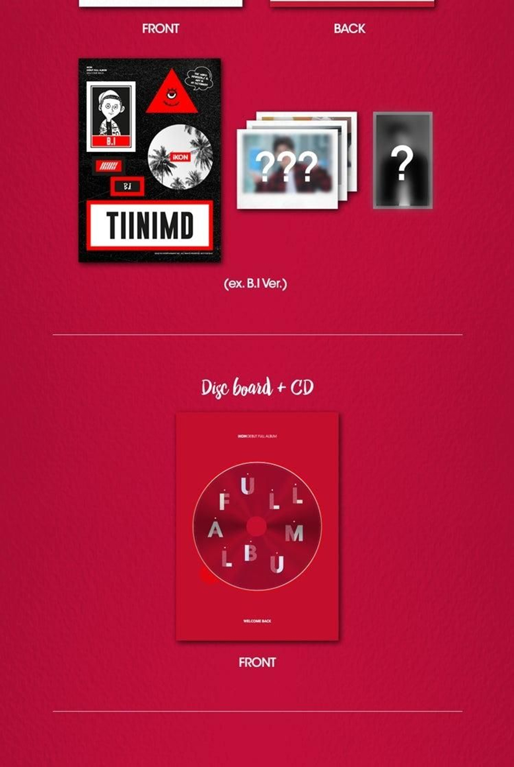 Альбом iKON - WELCOME BACK Debut Full Album 2 Version SET