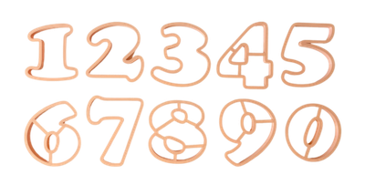 Набор форм для пряников Цифры 10 см