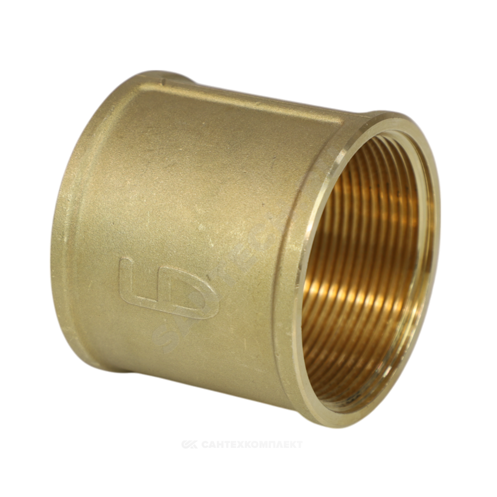 Муфта латунь Ду 32 (1 1/4") ВР/ВР LD LD.65.502.32