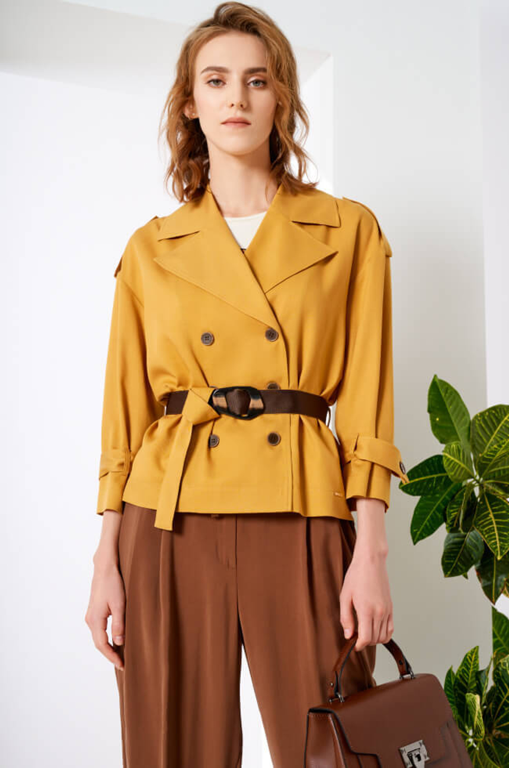 1751 Жакет женский (горчичный)