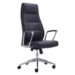 Кресло BRABIX PREMIUM "Adept EX-752", синхромеханизм, алюминий, экокожа, черное, 532930