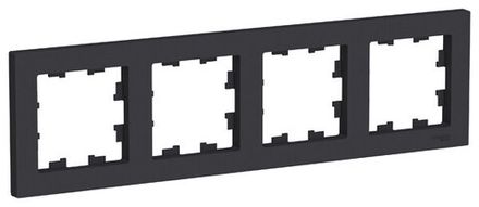 Рамка четырехместная Systeme Electric AtlasDesign Карбон универсальная