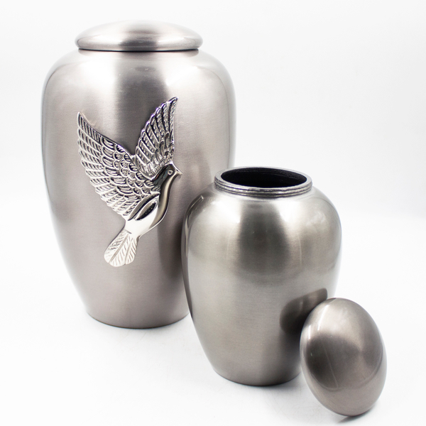 Мини-урна для праха металл "Платинум" 15 см