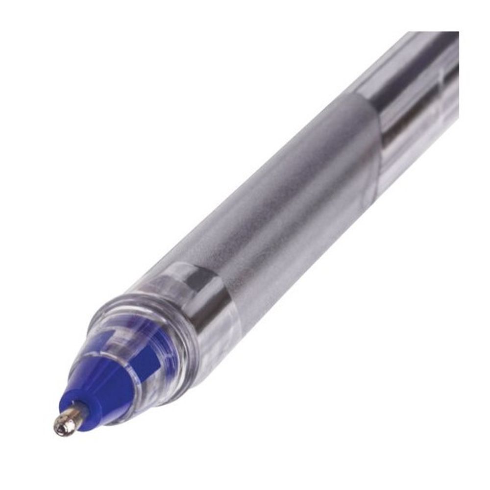 Ручка шариковая Brauberg Extra Glide, синяя, 1.0мм, трёхгранный прозр. корпус, масляный стерж.