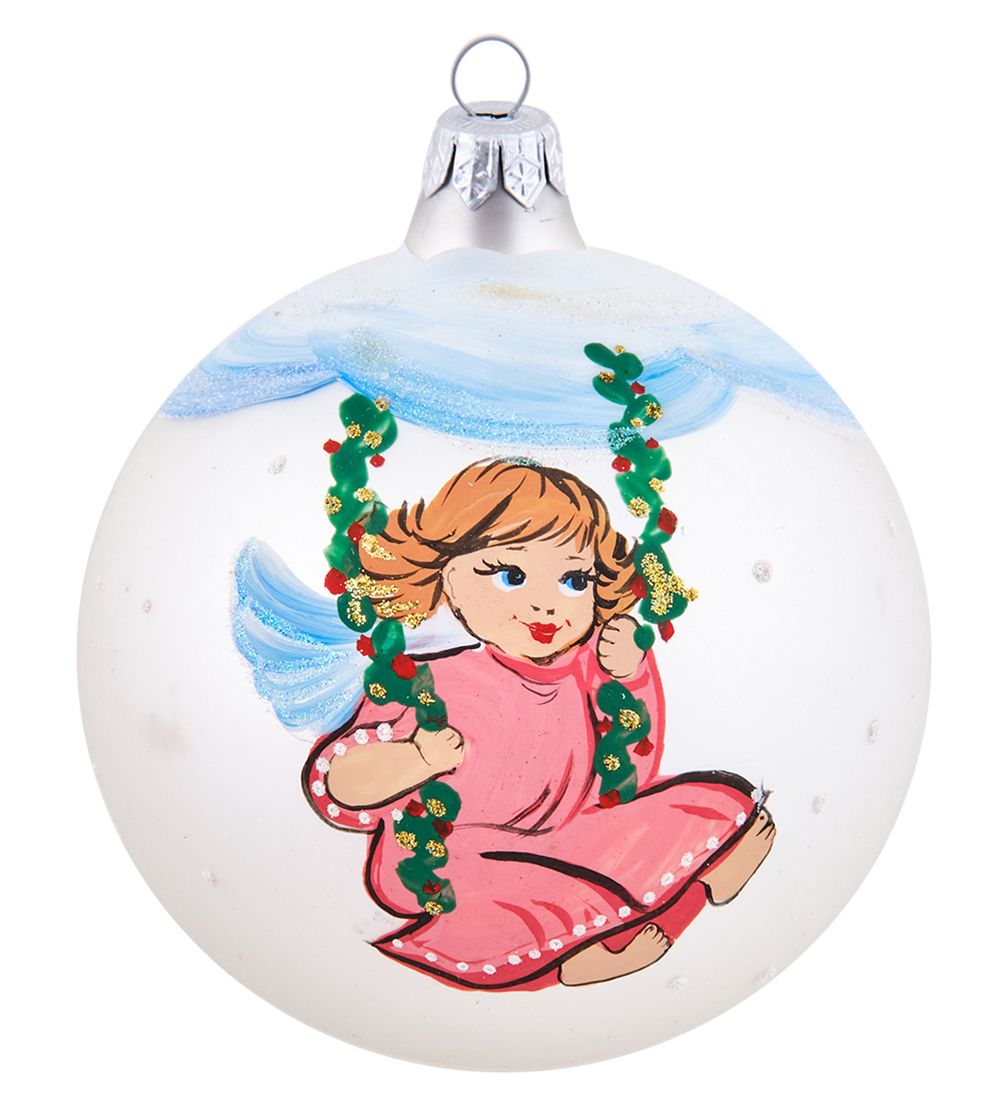 Элита НФШ-1475/4 Ел.украшение Шар «Ангел на качелях» 100 мм