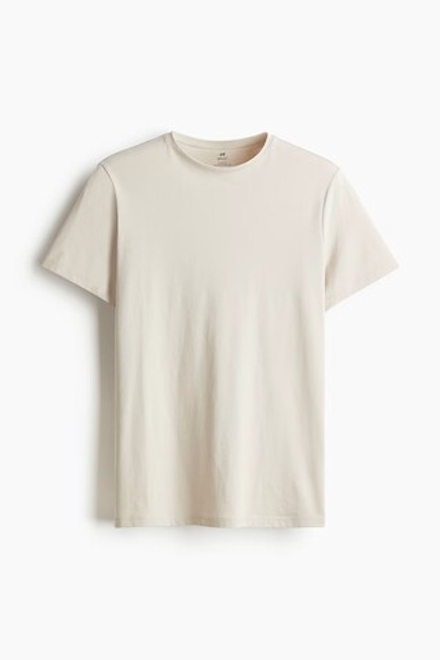 H&M Футболка из легкого трикотажа COOLMAX® Slim Fit, бежевый