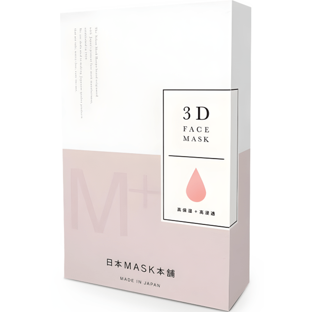 Nihon Маска Интенсивное увлажнение + Предотвращение обезвоживания - 3D FACE MASK Deep moisturizing + Highly osmotic,1*5шт)1