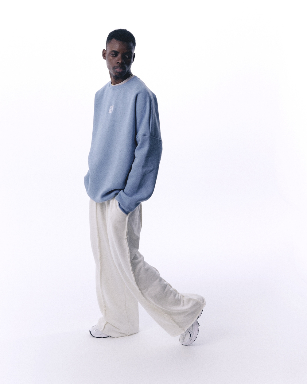 Baggy Trousers LOGO Coconut Milk