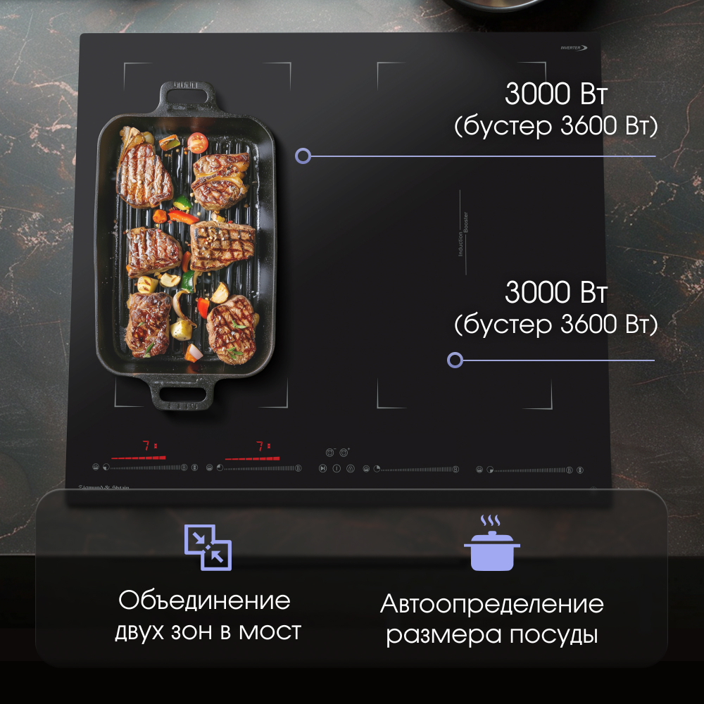 Стеклокерамическая варочная панель Zigmund & Shtain CI 29.6 B