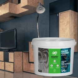 Краска для OSB (ОСБ) панелей и плит ОБЕРЕГ PaintGuard 14кг