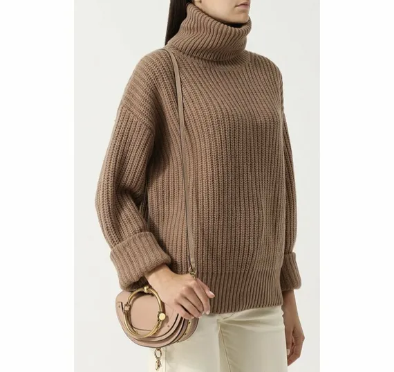 Сумка Chloé Nile Minaudiere бежевый