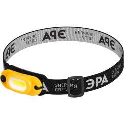 Фонарь налобный светодиодный ЭРА Рабочие Практик GA-801 аккумуляторный яркий мощный 4 режима жёлто-черный | Налобные фонари