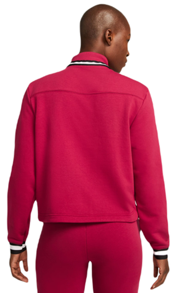 Женская Кофта теннисная Nike Court Dri-Fit Heritage Fleece - красный
