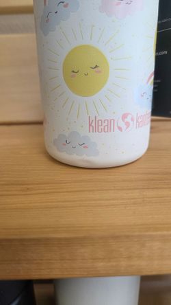 Детская бутылка Klean Kanteen Kid Classic Narrow Sippy 12oz (355 мл) Rainbows White (вмятина)