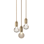 Pendant design lamp Crystal Bulb by Lee Broom (3 suspension)