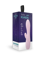 Вибратор с клиторальным отростком Kiara, цвет пастельно розовый (SOLAR collection)