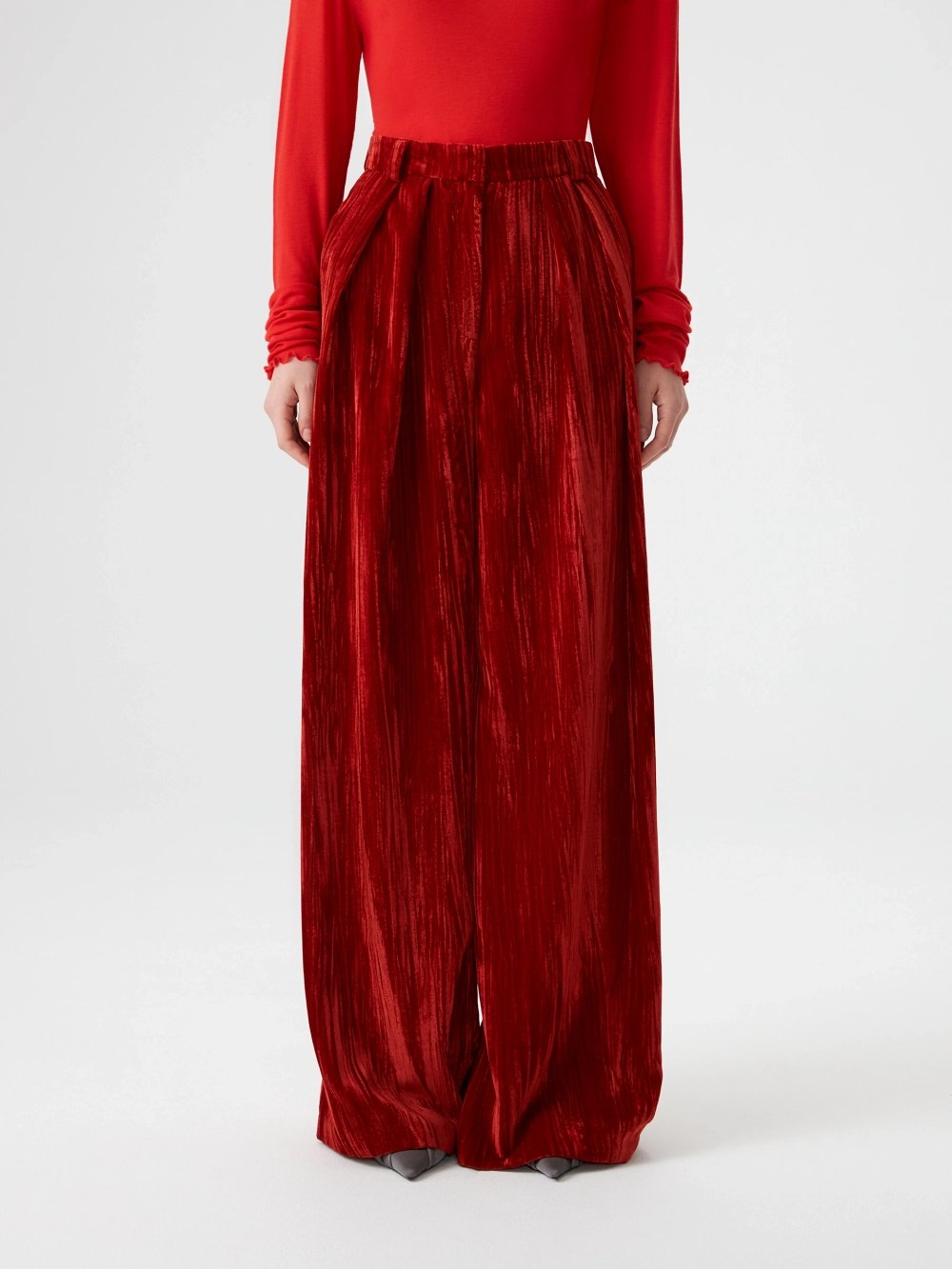 Брюки палаццо бархатные OLA OLA