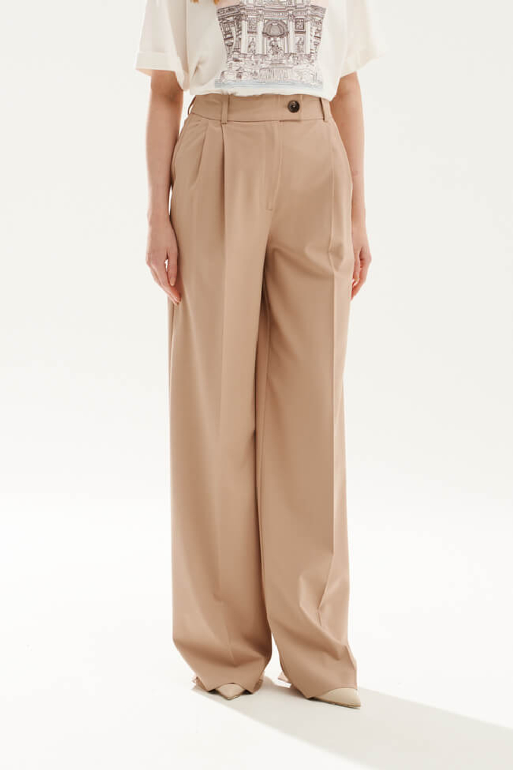 31267 Брюки женские (капучино)