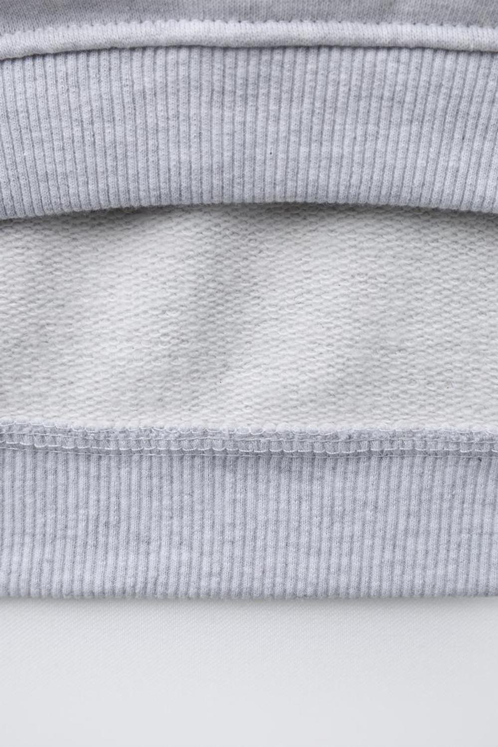 ZARA ТОЛСТОВКА С ВЫШИВКОЙ «МЕДВЕДЬ», СЕРЫЙ МЕЛАНЖ