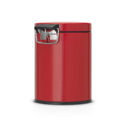 Ведро для мусора Brabantia красное 5л вид сзади