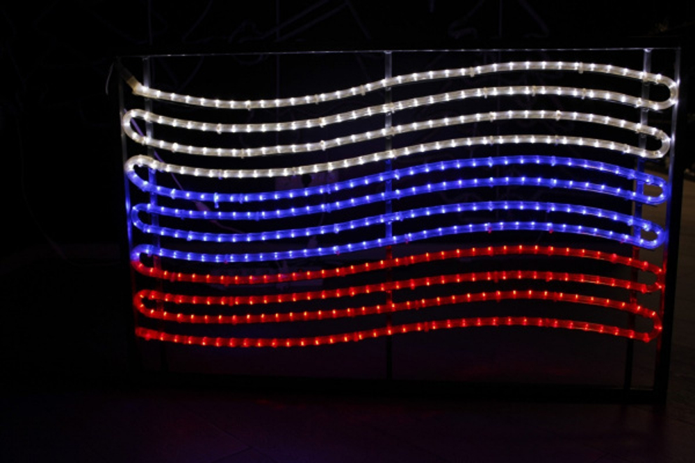 FLESI-LED-FL-FLAG W/B/R-240V- производство flesi (РФ) 102х65см (БЕЗ СКИДОК)