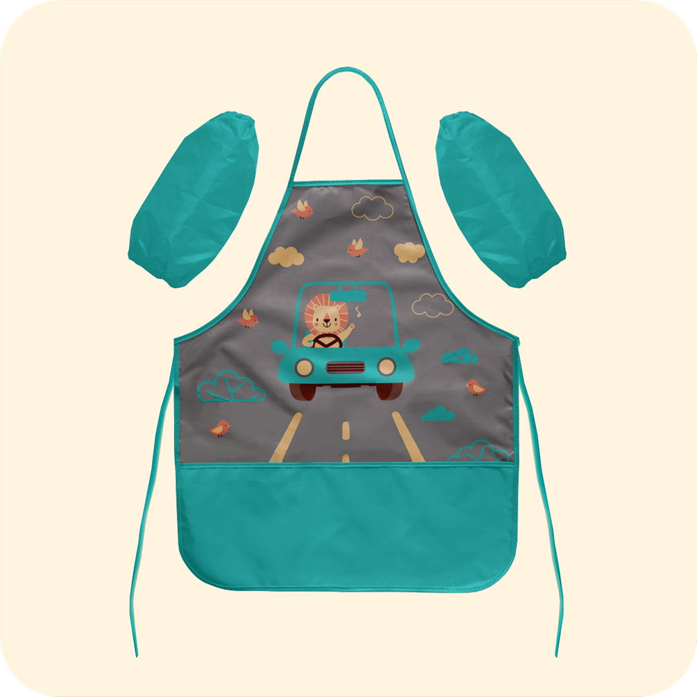 Фартук для творчества на завязках. Львенок