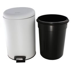 Урна с механизмом поднятия крышки BGR-12W (белая)