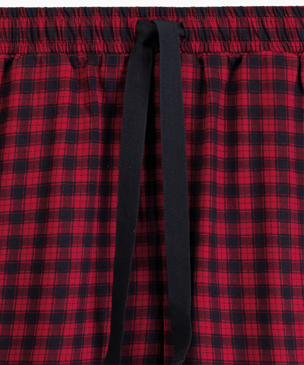 Мужская пижама Atlantic, 1 шт. в уп., хлопок, темно-серый меланж + красная, NMP-394