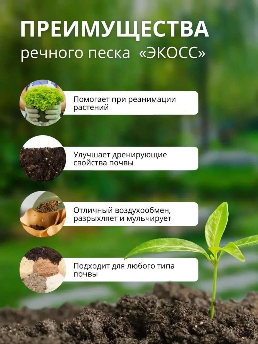 Речной песок для растений и аквариума 6л