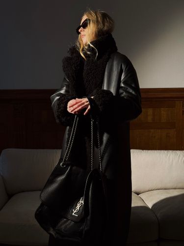 Длинная двусторонняя шуба из овчины