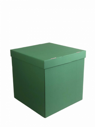 Коробка для воздушных шаров "Сюрприз" оливковый 60*60*60 см
