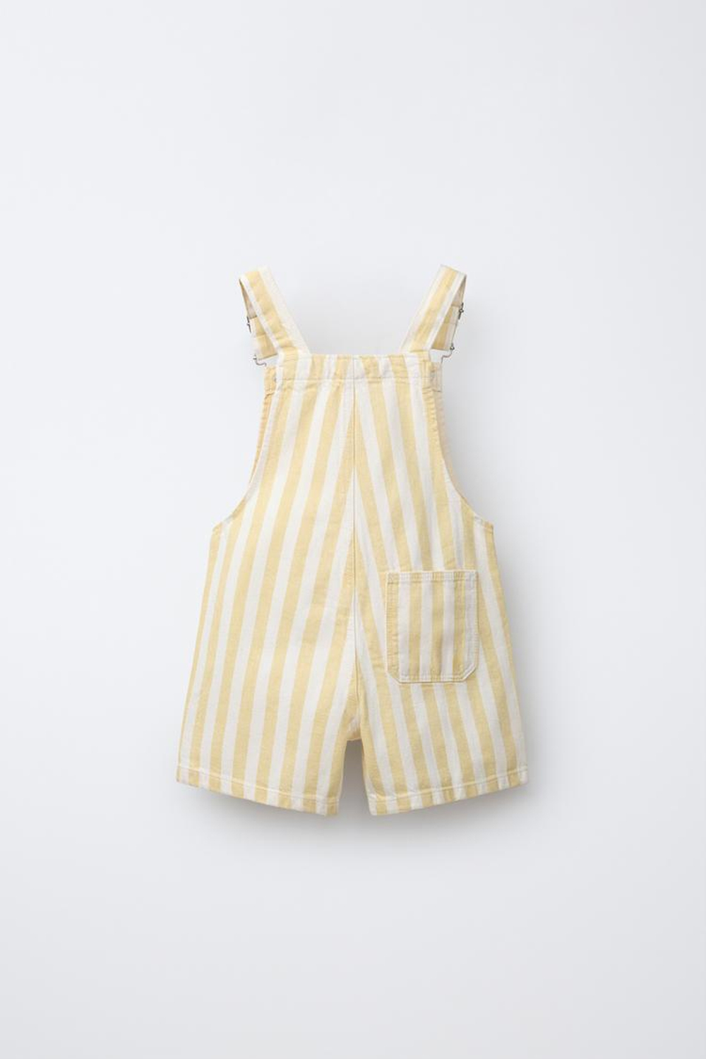 ZARA КОМБИНЕЗОН ИЗ САРЖИ С КАРМАНОМ, ЭКРЮ/ЖЕЛТЫЙ