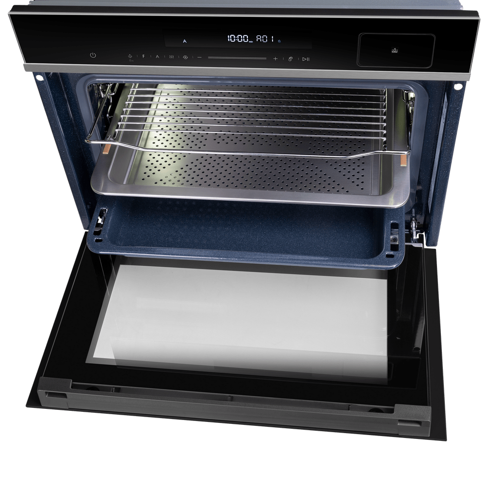 Компактный духовой шкаф электрический с паром MAUNFELD MCMO5016STGB