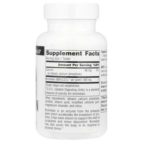 Source Naturals, Бромелаин 600 ГДУ / г, 120 таблеток