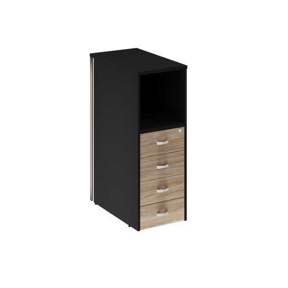 Оникс Тумба с подсветкой 4 ящика завершающая, левая O.R-TV-4.S (L)  436*767*1185