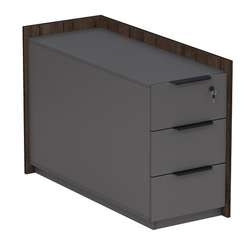 15ТОУЯ.610 Тумба опорная, угловая с ящиками (УНИВЕРСАЛЬНАЯ: ПРАВАЯ/ЛЕВАЯ) (984*404*670)
