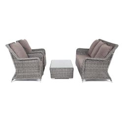 "Гляссе" лаунж-зона из искусственного ротанга, цвет графит